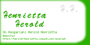 henrietta herold business card